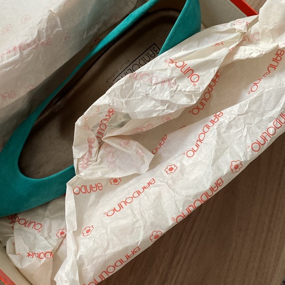 Bandolino Teal Suede Kitten Heels 8 1/2 - Picture 8 of 10